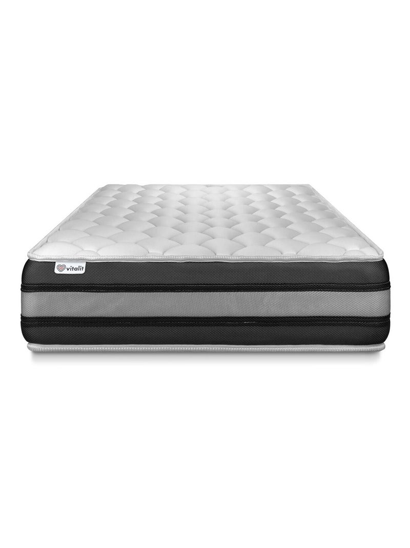 Matelas Ressorts ensachés et mémoire de forme VITALSPRING ZEN Blanc - Kiabi