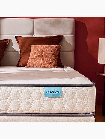 Matelas ressorts ensachés, mémoire de forme et latex FULL BED - Merinos