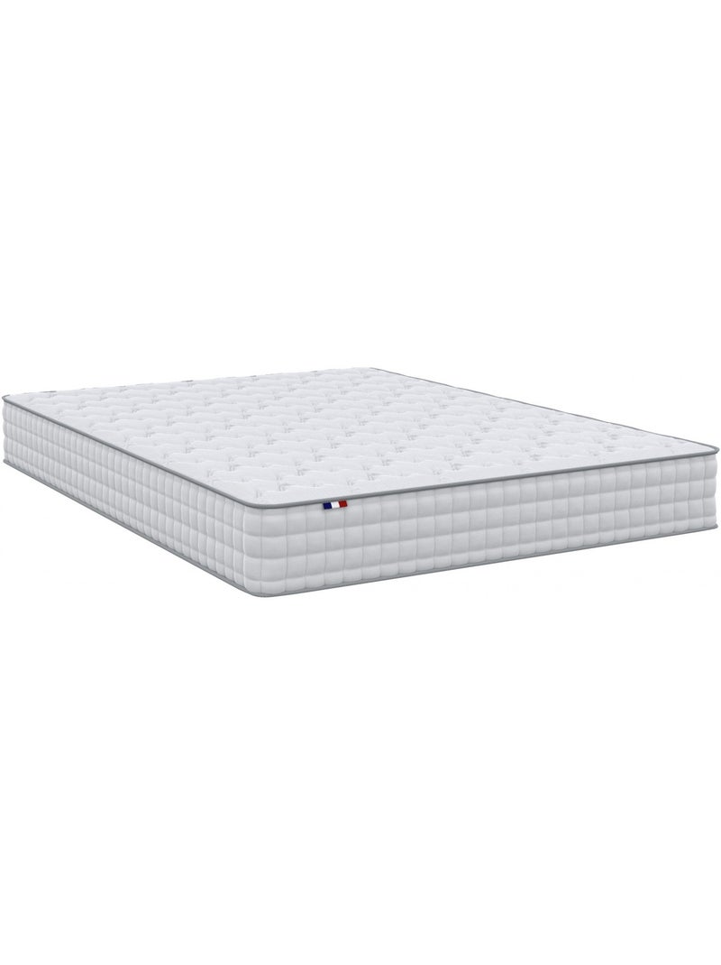 Matelas ressorts ensachés sommier tapissier gris 140x190 Blanc Gris - Kiabi