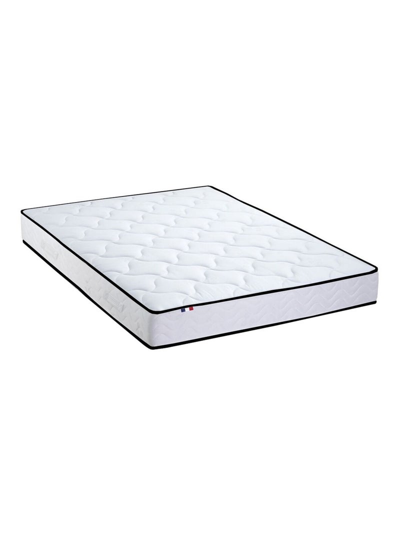 Matelas Ressorts + Mémoire de forme ELOISE Made in France Blanc - Kiabi