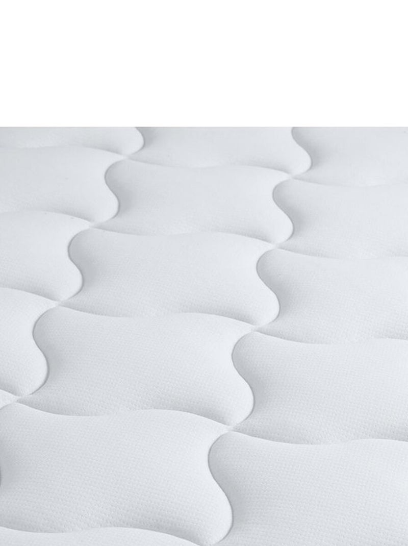 Matelas Ressorts + Mémoire de forme ELOISE Made in France Blanc - Kiabi