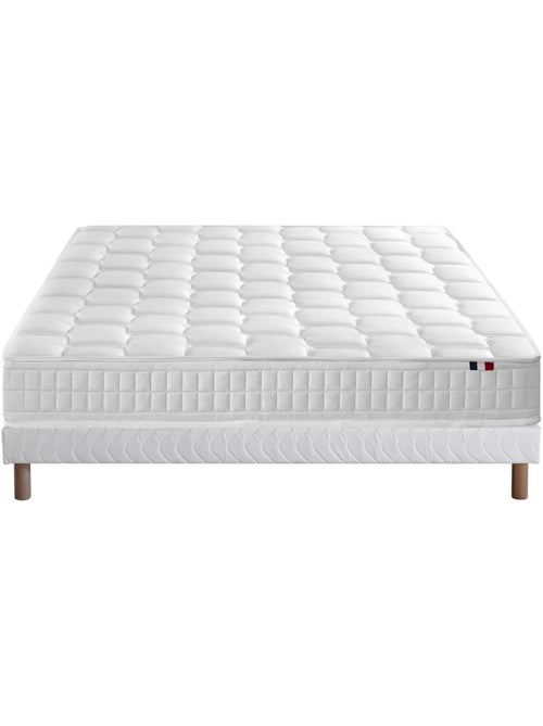 Matelas ressorts mémoire de forme sommier blanc 2x80x200 - Kiabi