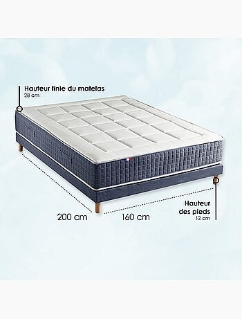 Matelas ressorts mémoire de forme sommier couette oreillers 160x200