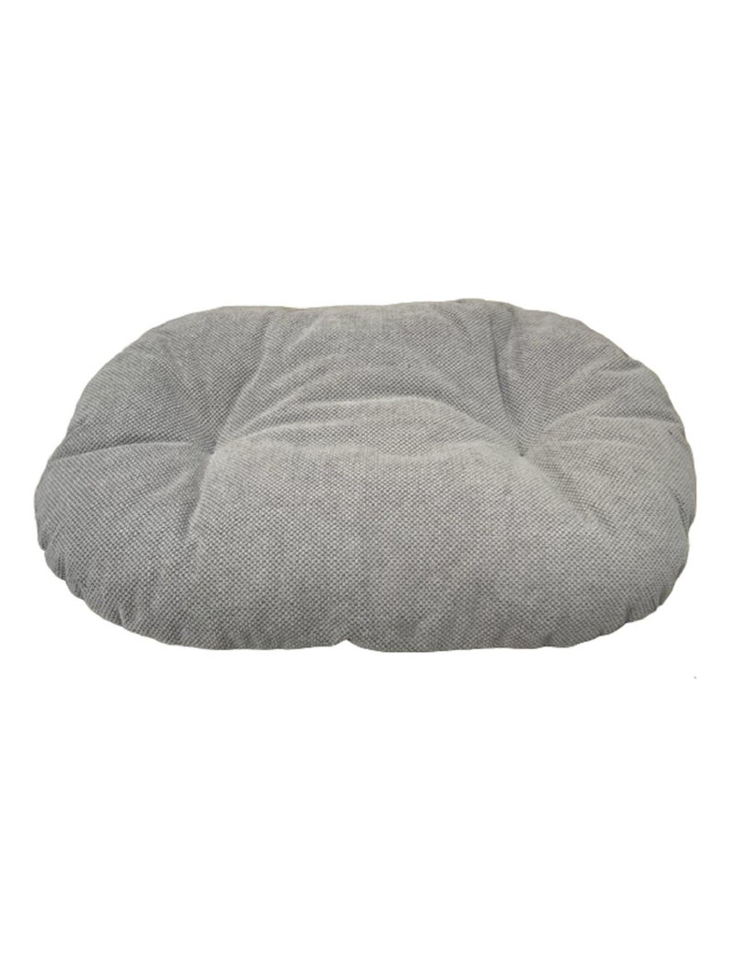 MATELAS REVERSIBLE OVALE POUR CHIEN VELOURS TEXTURE GRIS Gris - Kiabi