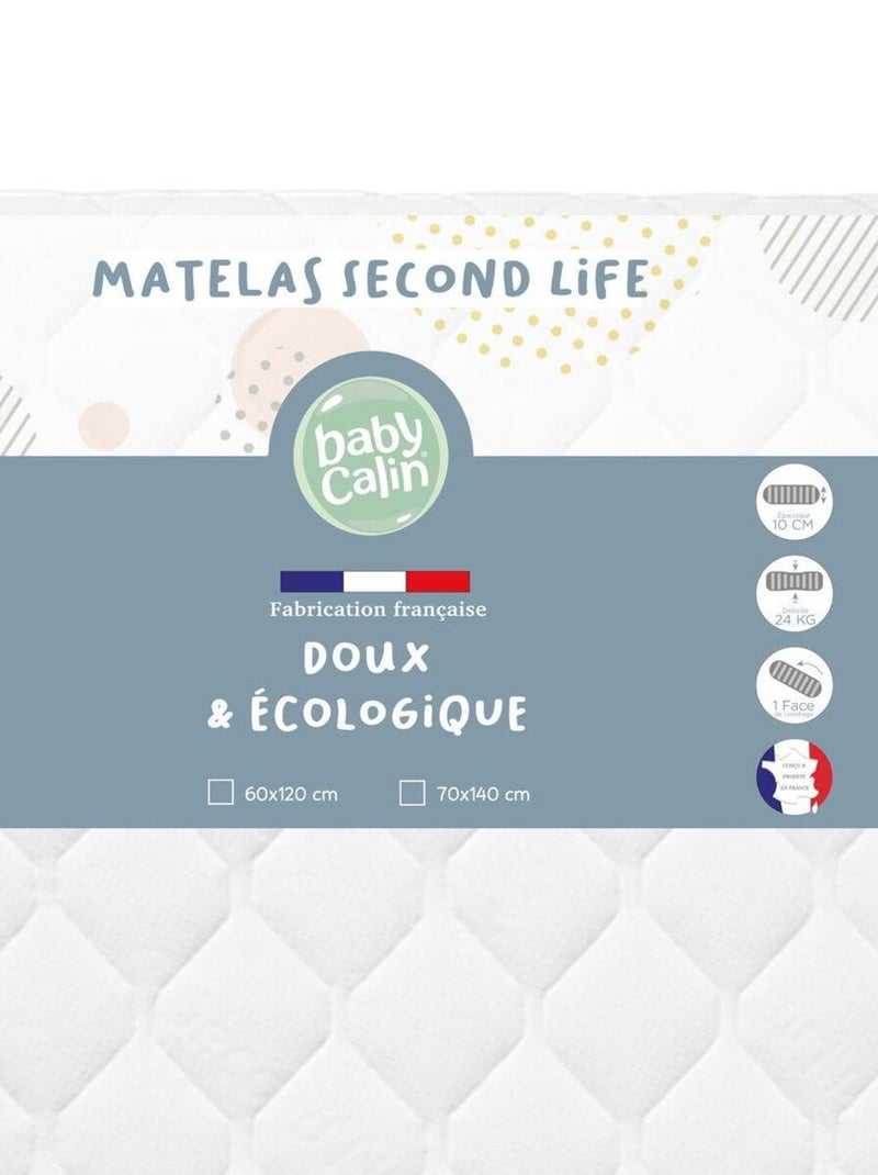 Matelas Second Life 70x140x10 cm - 24kg/m3 Blanc - Kiabi