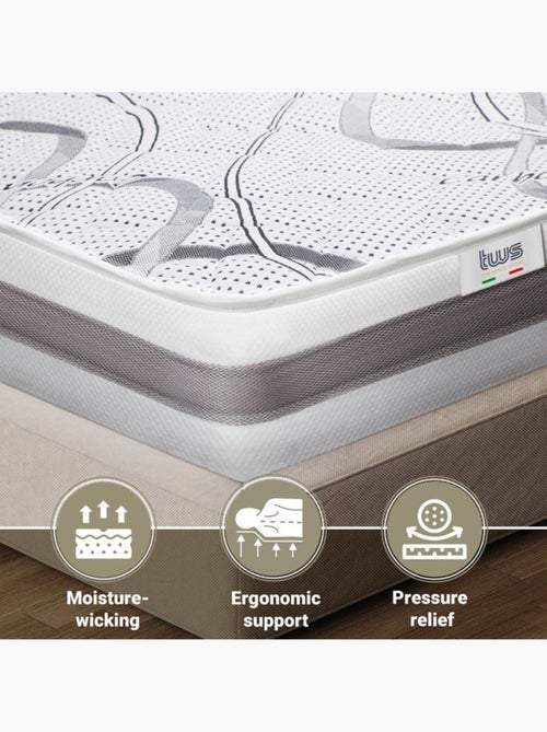 Matelas THE WHITE STONE - H.20 cm - Orthopédique - Hypoallergénique - Kiabi