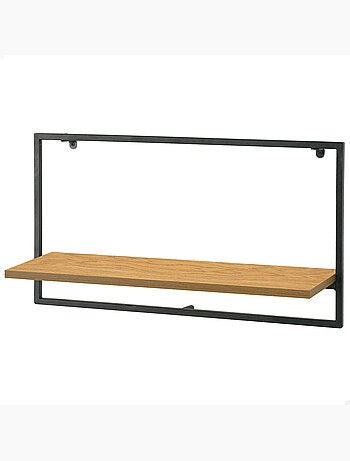 Max home bibliothèque murale en bois 1 étagère 65x20x35 cm