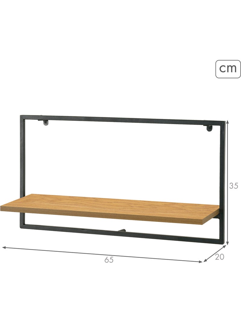 Max home bibliothèque murale en bois 1 étagère 65x20x35 cm Bois naturel - Kiabi