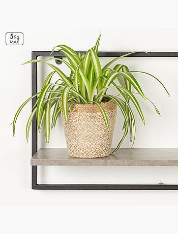 Max home etagère murale effet ciment 1 étagère 65x20x35 cm
