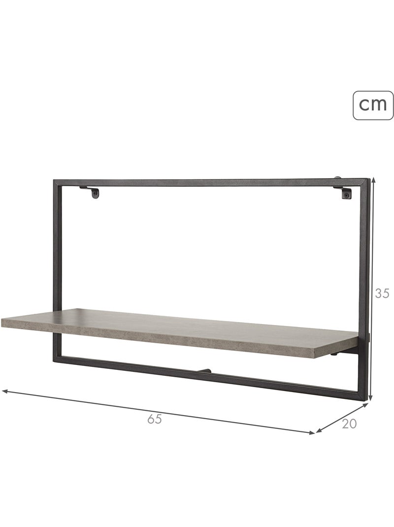 Max home etagère murale effet ciment 1 étagère 65x20x35 cm Bois naturel - Kiabi