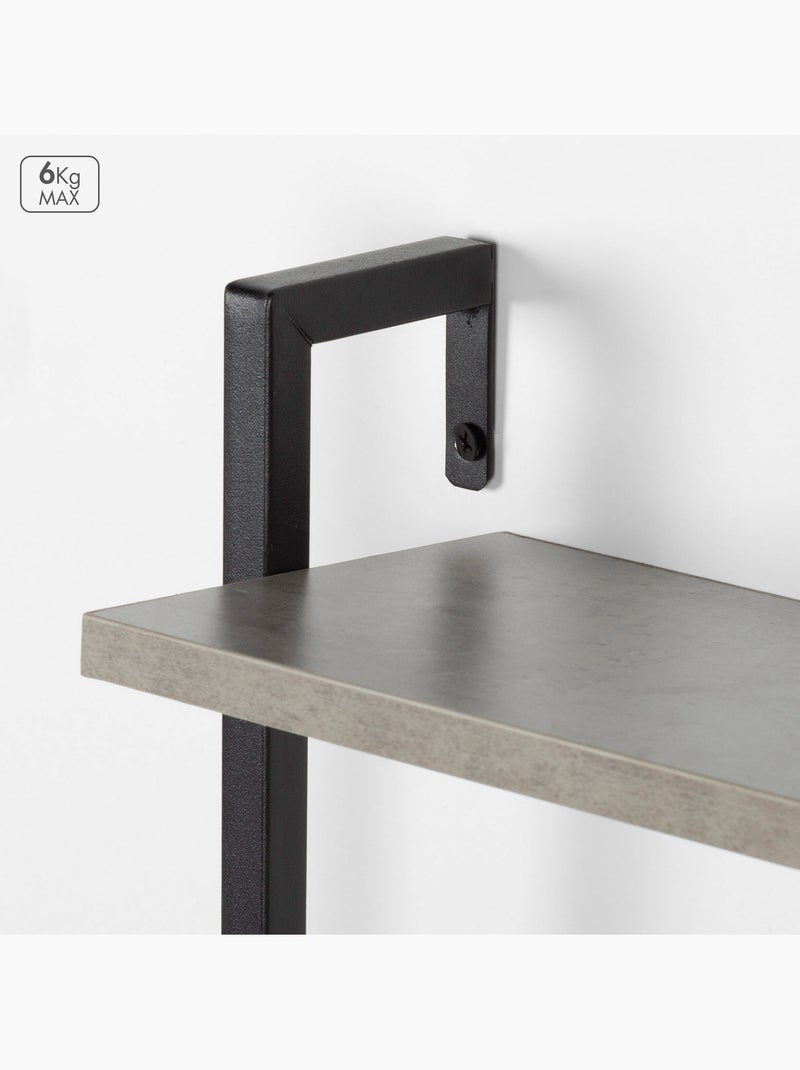 Max home etagère murale effet ciment 3 étagères 40x12x55 cm Bois naturel - Kiabi