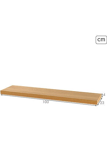 Max home etagère murale en bois 100x23x4 cm