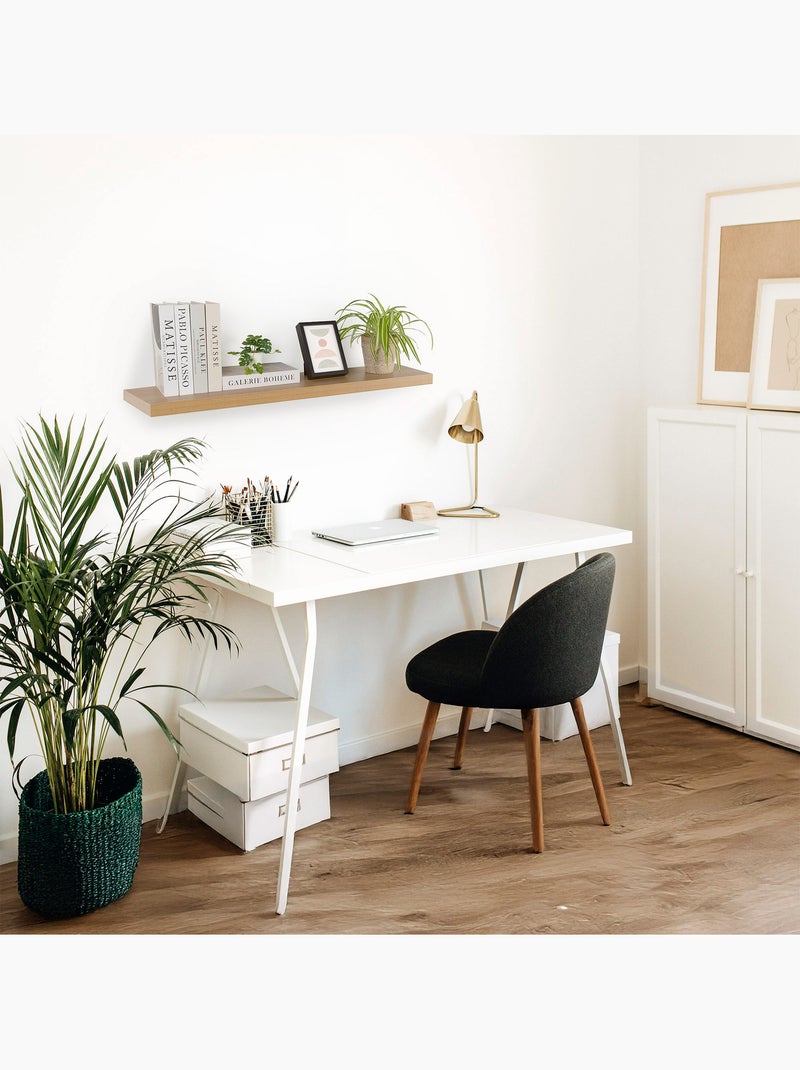 Max home etagère murale en bois 100x23x4 cm Bois naturel - Kiabi