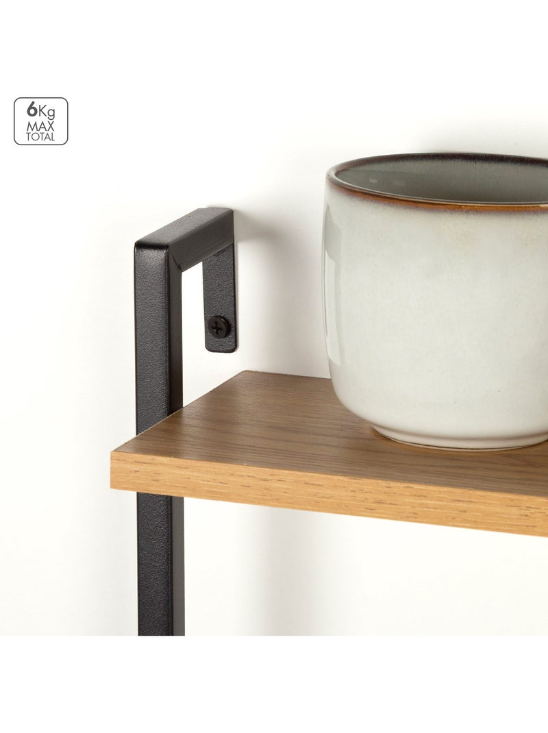 Max home etagère murale en bois 3 étagères 40x12x55 cm Bois naturel - Kiabi