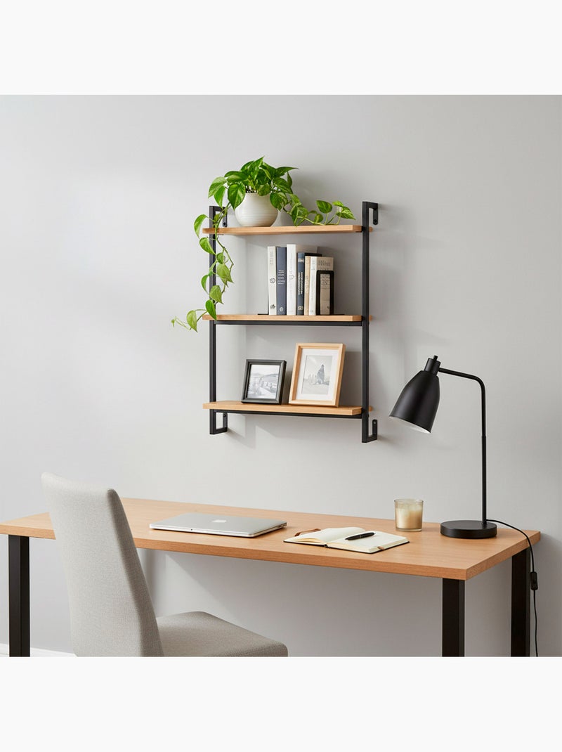 Max home etagère murale en bois 3 étagères 40x12x55 cm Bois naturel - Kiabi