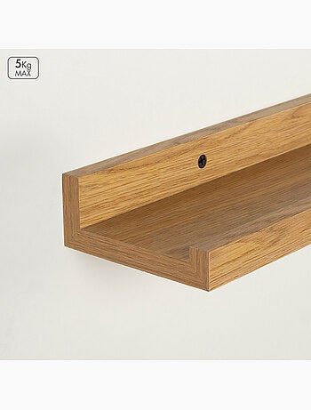 Max home etagère murale en bois avec bordure 120x10x4 cm
