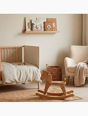 Max home etagère murale en bois avec bordure 80x10x4 cm