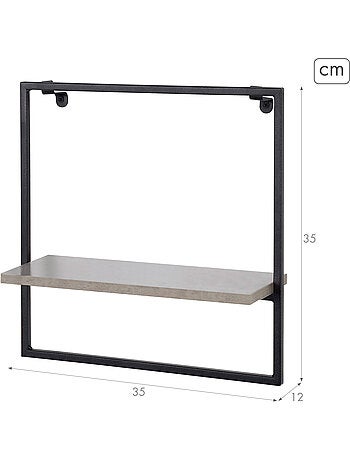 Max home etagère murale en ciment 35x12x35 cm