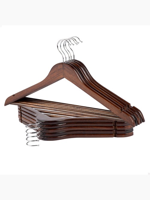 Max home lot de 10 cintres en bois marron - Kiabi