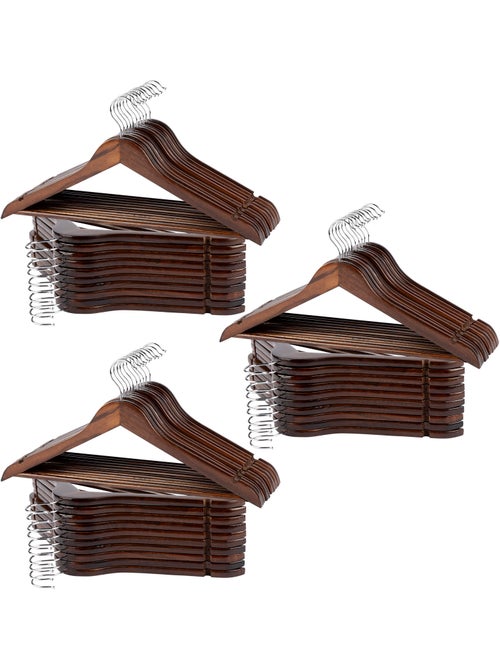 Max home lot de 60 cintres en bois marron - Kiabi
