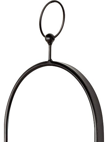 Max home miroir mural ovale 25x50 cm avec cadre et crochets métalliques