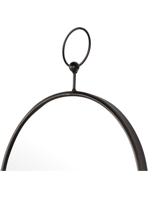 Max home miroir mural rond d35 avec cadre et crochets métalliques - Kiabi