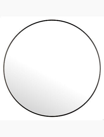 Max home miroir mural rond d70 avec cadre en métal