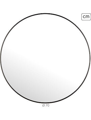 Max home miroir mural rond d70 avec cadre en métal