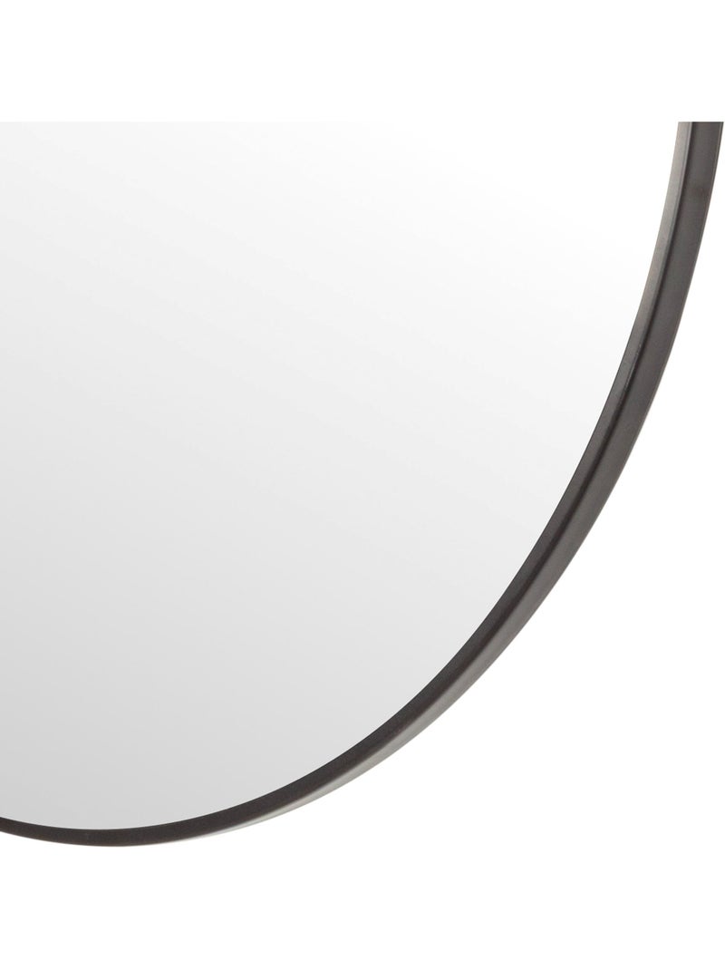 Max home miroir mural rond d70 avec cadre en métal Noir - Kiabi