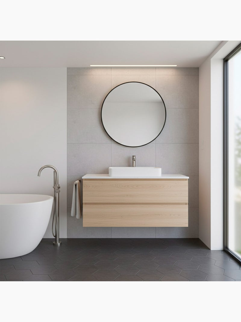 Max home miroir mural rond d70 avec cadre en métal Noir - Kiabi