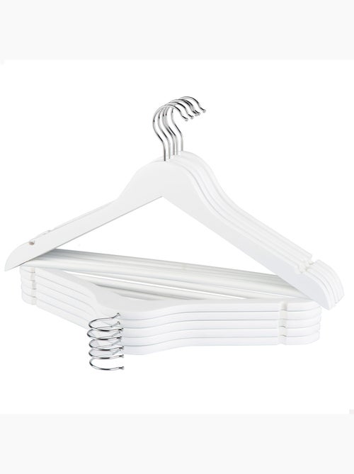 Max home pack 10 cintres en bois blanc - Kiabi