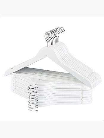 Max home pack 20 cintres en bois blanc