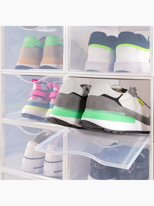 Max home pack 6 boîtes à chaussures transparentes, empilables et anti-basculement t.44 - Kiabi Max home pack 6 boîtes à chaussures transparentes, empilables et anti-basculement t.44 - Kiabi
