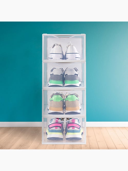Max home pack 6 boîtes à chaussures transparentes, empilables et anti-basculement t.44 - Kiabi Max home pack 6 boîtes à chaussures transparentes, empilables et anti-basculement t.44 - Kiabi