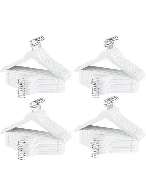 Max home pack de 80 cintres en bois blanc - Kiabi