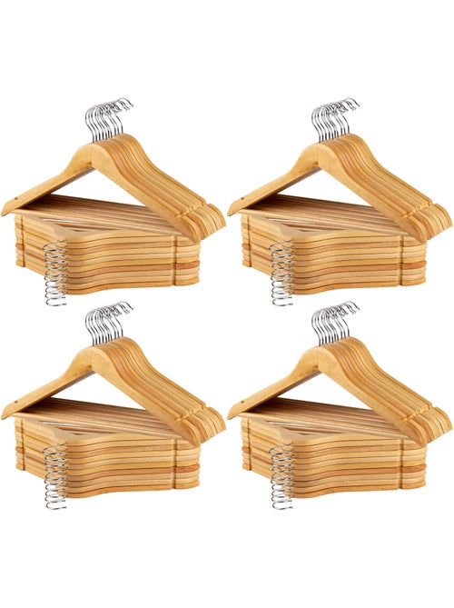 Max home pack de 80 cintres en bois de couleur naturelle - Kiabi