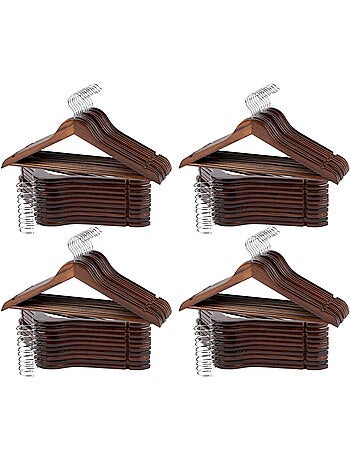 Max home pack de 80 cintres en bois marron