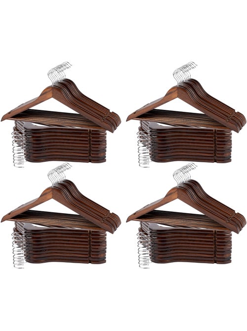 Max home pack de 80 cintres en bois marron - Kiabi