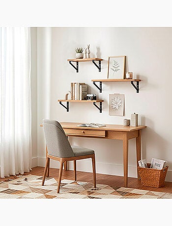 Max home set de 3 étagères murales en bois, différentes tailles