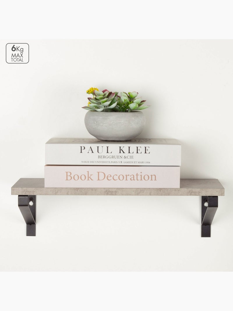 Max home set de 3 étagères murales en ciment de différentes tailles Bois naturel - Kiabi