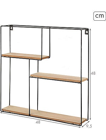 Max home set de 4 étagères murales en bois, différentes tailles