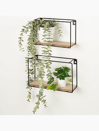 Max home set de 4 étagères murales en bois, différentes tailles