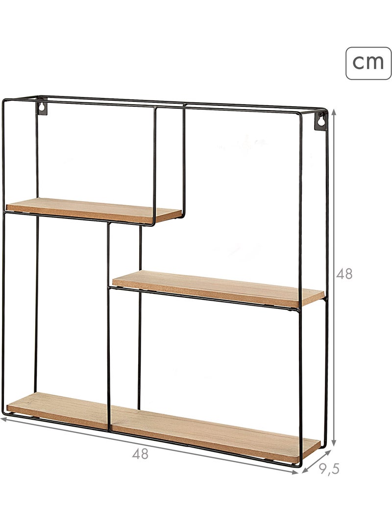 Max home set de 4 étagères murales en bois, différentes tailles Bois naturel - Kiabi