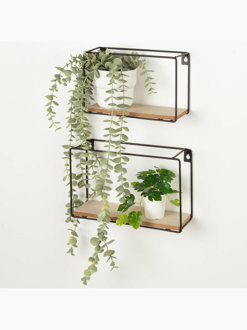Max home set de 4 étagères murales en bois, différentes tailles Bois naturel - Kiabi
