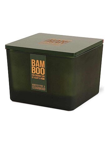 Maxi-bougie à la cire de soja verte pin d'hiver et bois de cèdre 9 cm