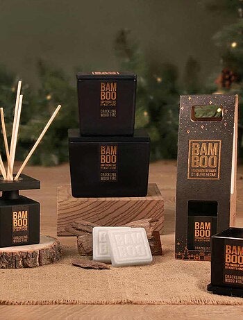 Maxi-bougie bambou flambée et crépitements