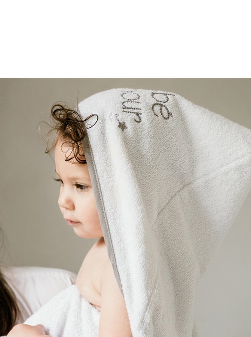 Maxi cape de bain 100x100 cm Bébé d'amour - Kiabi