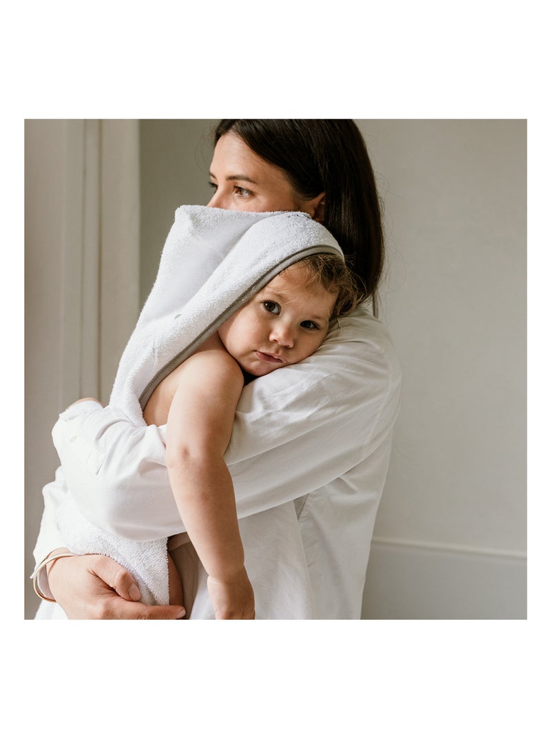 Maxi cape de bain 100x100 cm Bébé d'amour Blanc - Kiabi