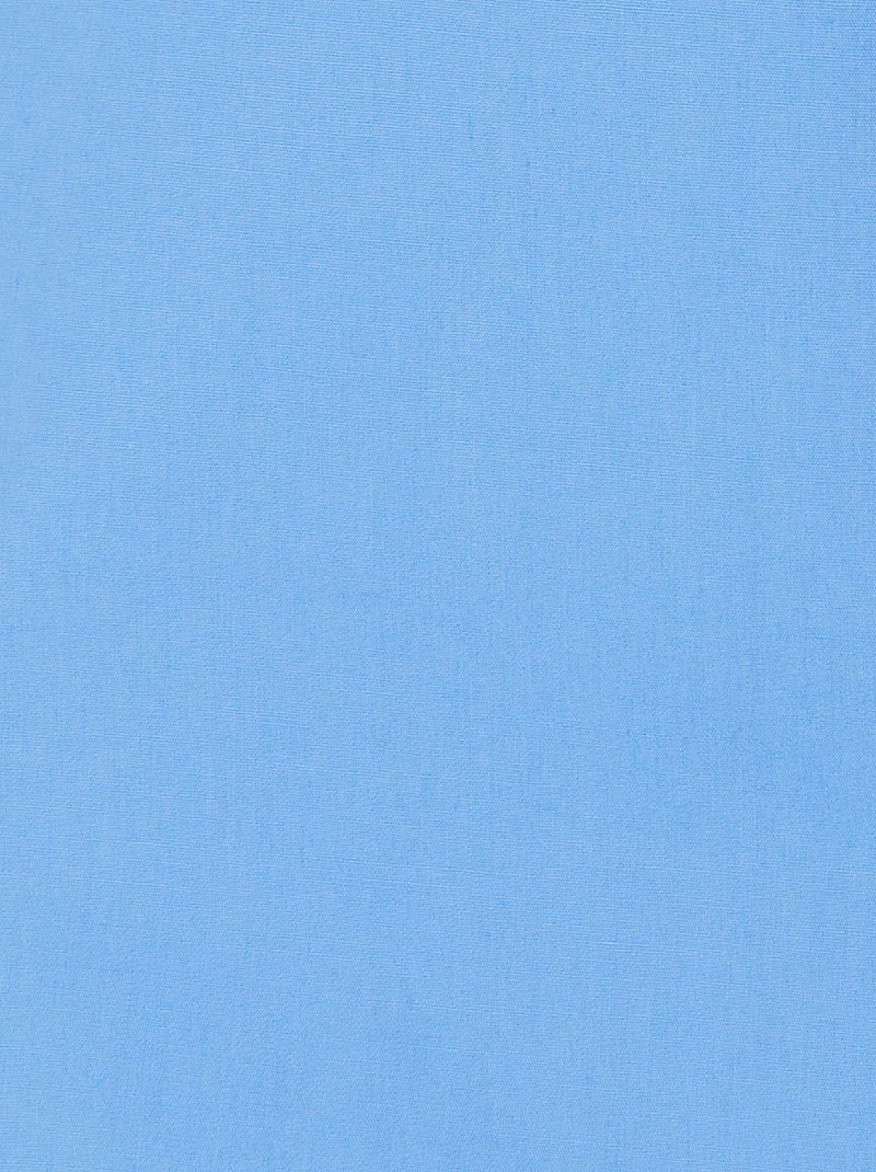 Maxi-chemise popeline unie - Damart Bleu - Kiabi