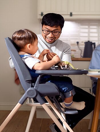 MAXI-COSI Ava Chaise haute bébé, ultra compacte, légère, de la naissance à 3 ans, Beyond Grey Eco